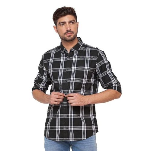 Spykar Indigo Blue Coloured Mens Shirts