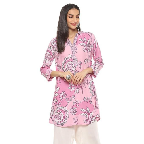 BIBA Women Rayon Straight Kurta