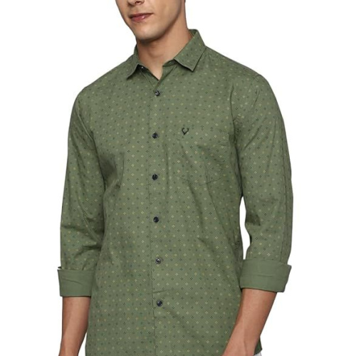 Allen Solly Men's 100% Cotton Straight Fit Shirt