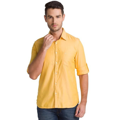 Parx Men's Pure Cotton Solid Pattern Slim Fit